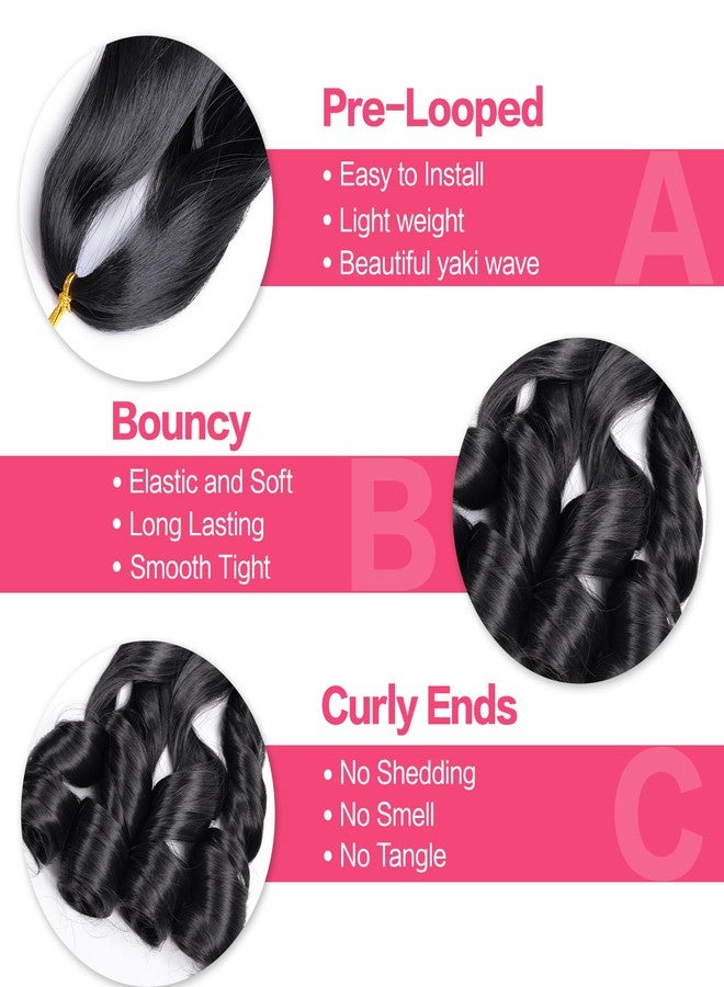 Luoyudu French Curl Braiding Hair 12 Inch 8 Packs Natural Black Curly Braiding Hair Pre Stretched 50g/pack Loose Wavy Crochet Hair Synthetic Hair Extensions for Black Women (12 inch,8 packs, 1B) - Image 3